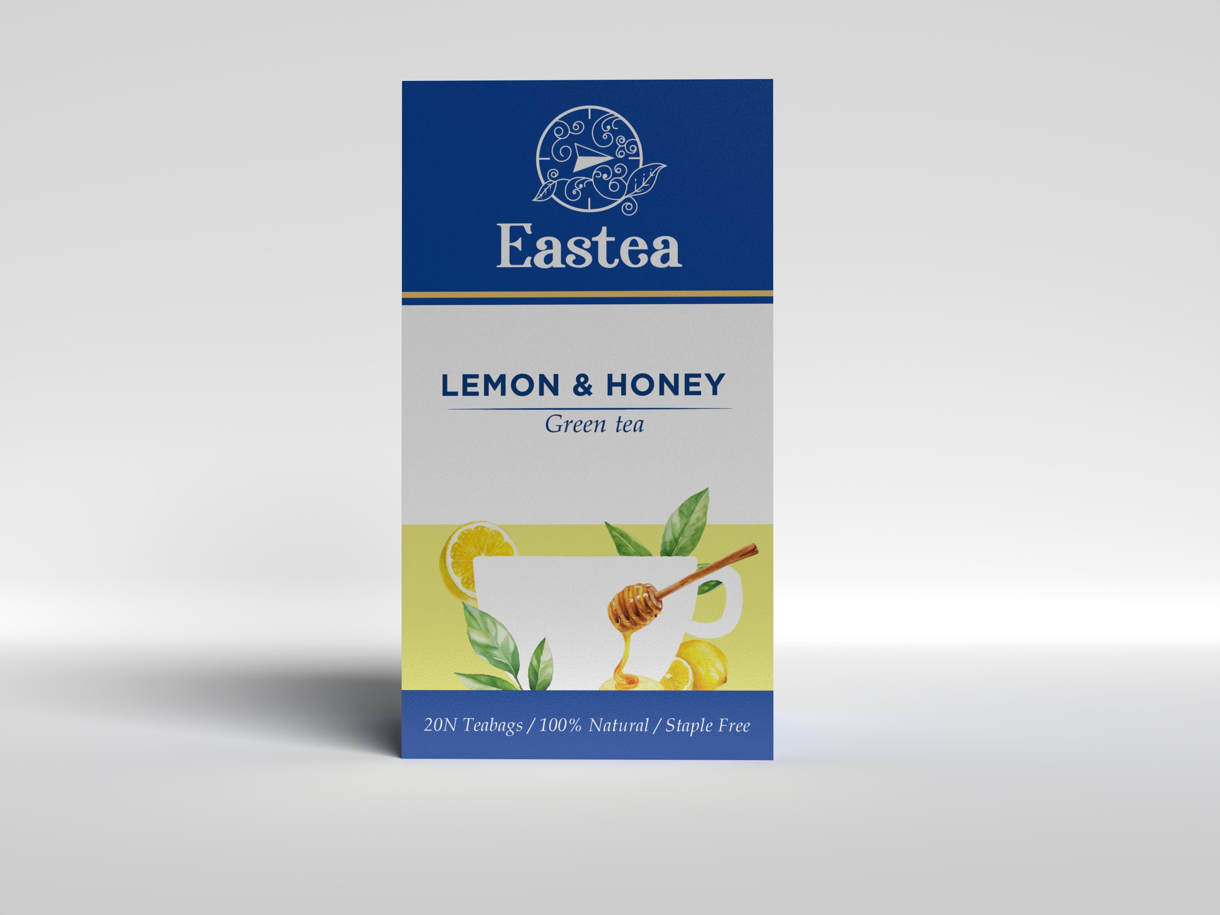 Eastea | Lemon and Honey | Green Tea | 20N | 100% Natural | Staple Free