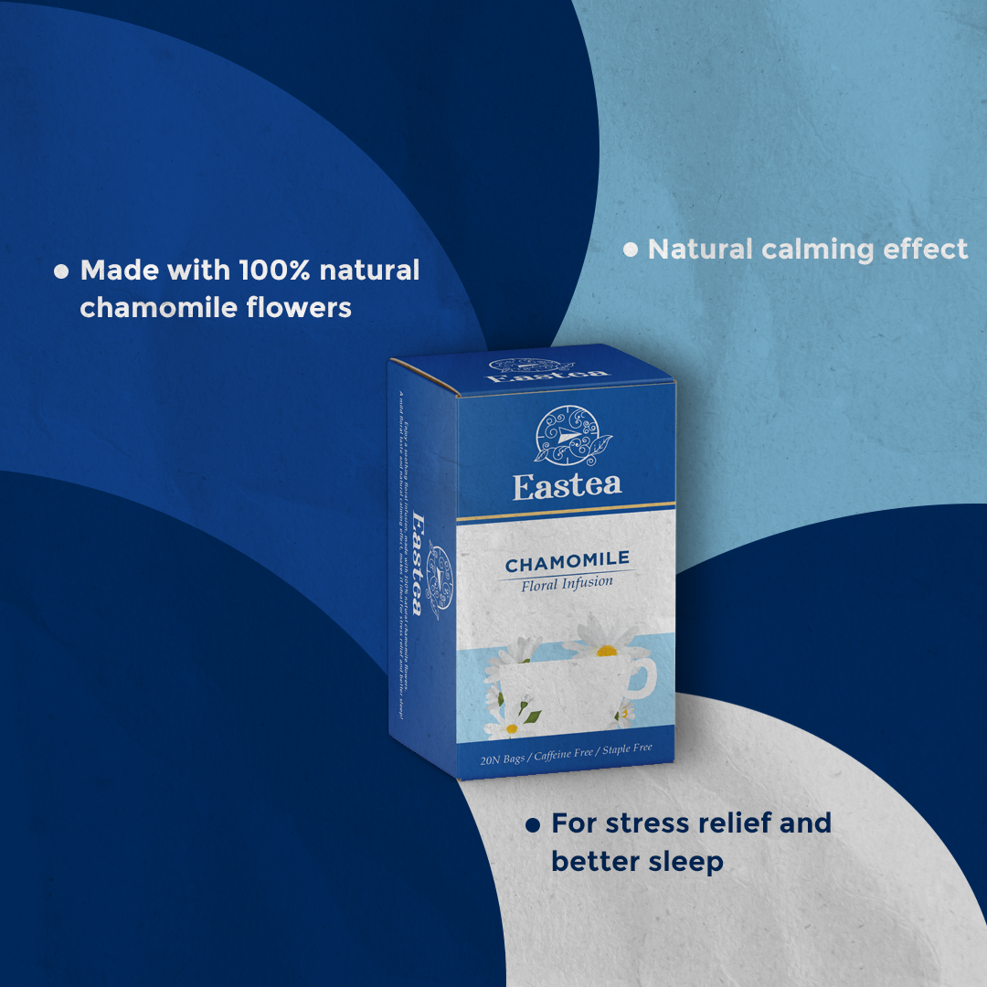 Eastea | Chamomile Floral Infusion | 20N bags | Caffeine Free | Staple Free