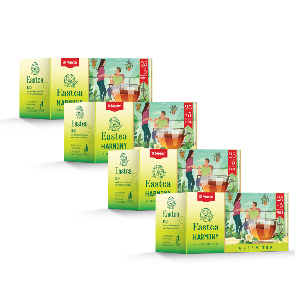 
                  
                    Eastea Harmony Green Tea Bags 120 pcs Value Pack | Green Tea Bag (25 Tea bags + 5 Free) x 4 packs | Premium Green Leaf Tea bags
                  
                