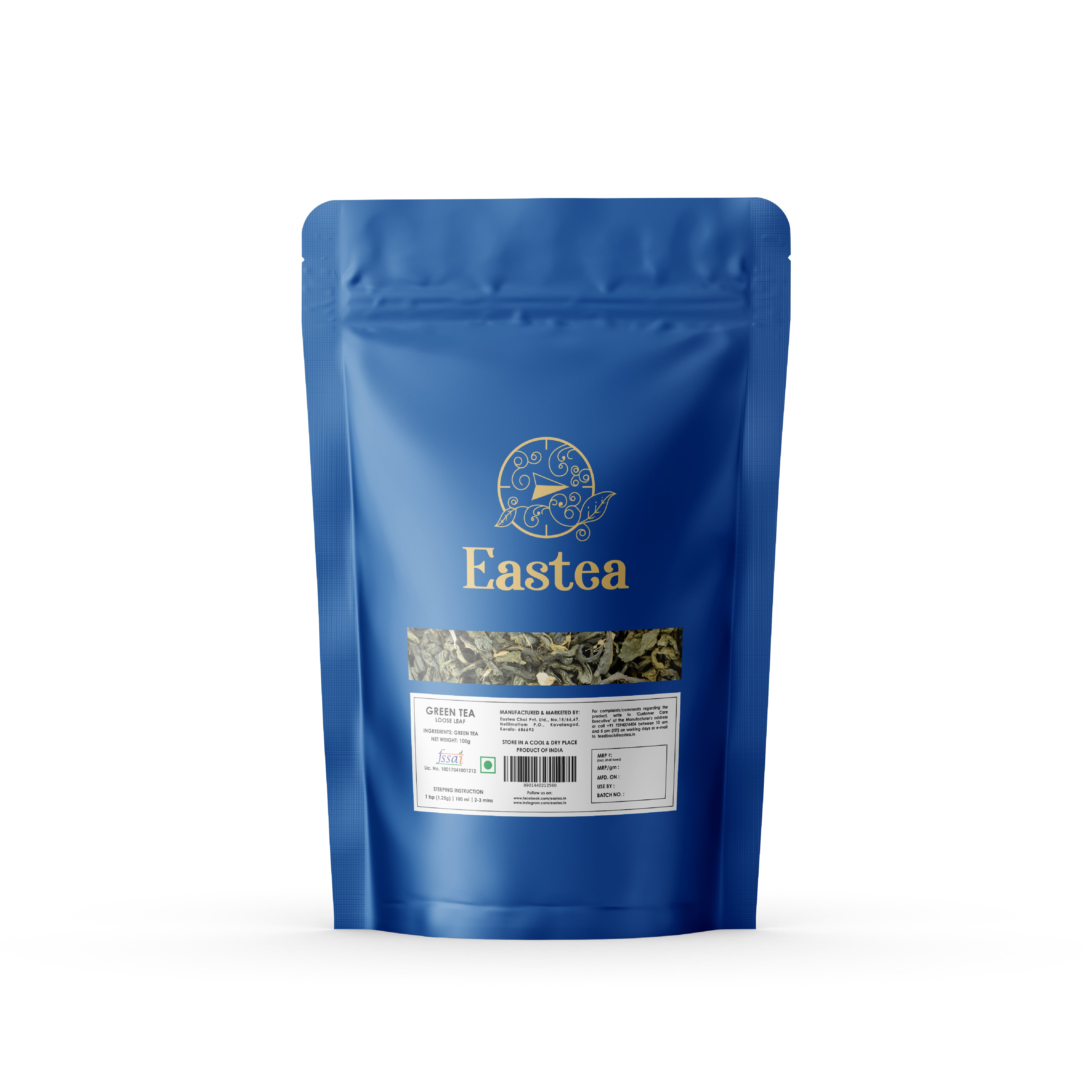 Eastea Green Tea | Stand Up Pouch | 100g Loose Leaf