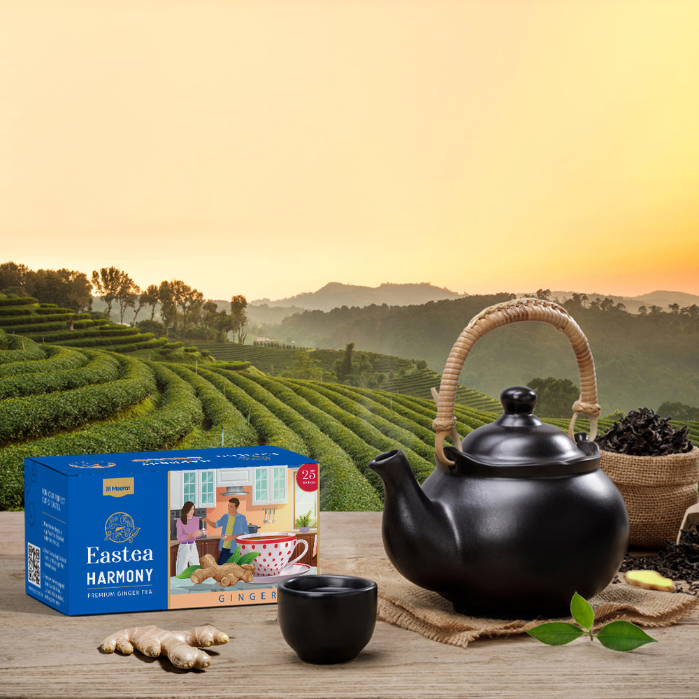 
                  
                    Eastea Harmony - Ginger 100 Enveloped Tea Bags | Pack of 4 | Each pack contains 25 Tea Bags
                  
                